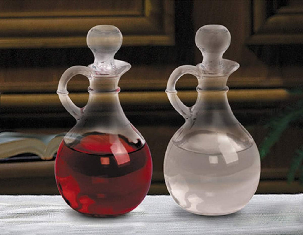 Glass Cruet Set, 6 1/2 Inch - Set of 2