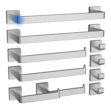 Toilet Paper Holder Collision Avoidance Towel Racks Thickened Material 304 Stainless Steel Towel Rack 10-Piece Towel