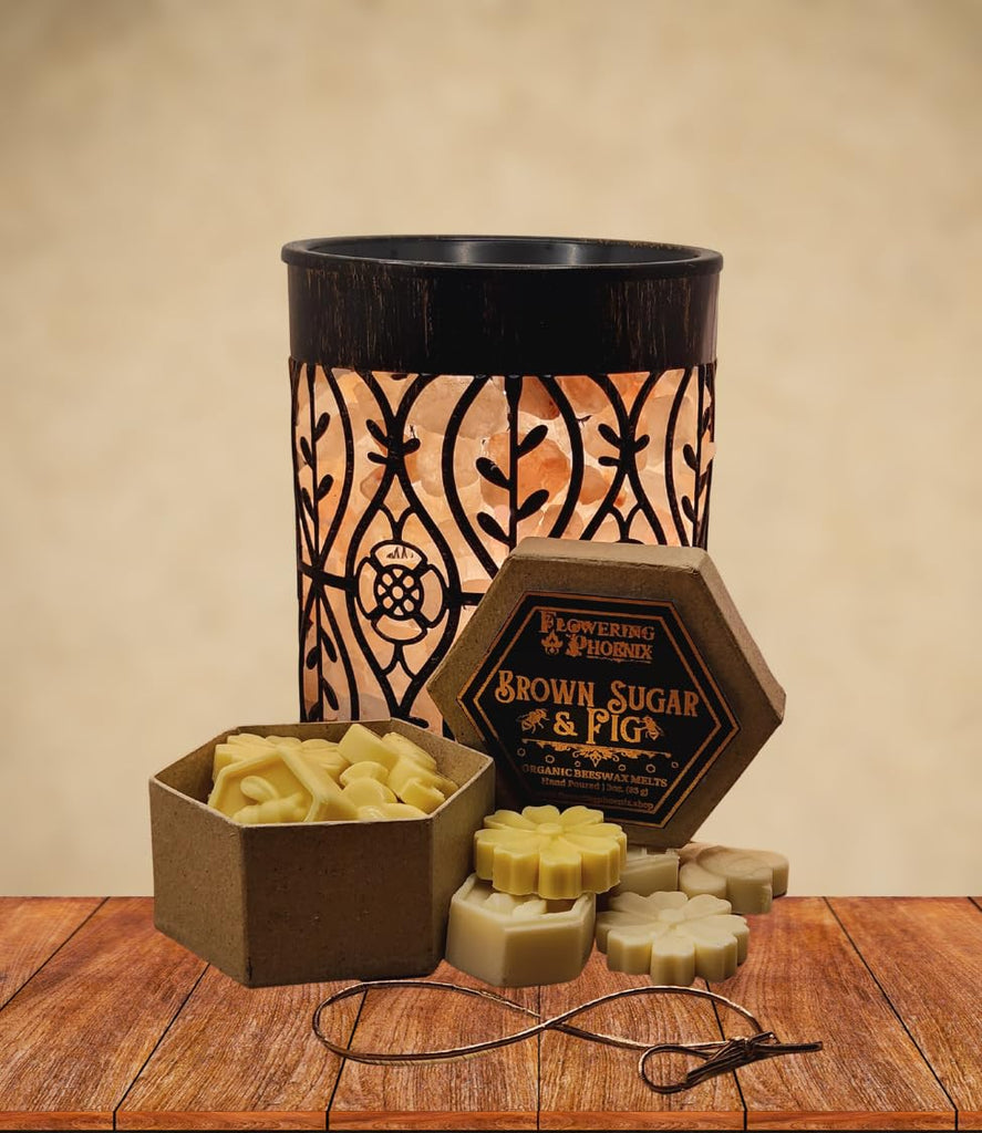 Brown Sugar & Fig Scented Organic Beeswax Melts (3 Ounces) - Elegant Luxury Wax Melt - Eco-Friendly, Natural, and