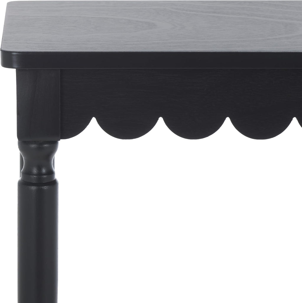 Collection Haven French Country Farmhouse Matte Black Console Table , Foyer