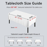 Textured Table Cloth for Rectangle Tables 60×90 Inch Waterproof Linen Tablecloth Spill Proof and Wri