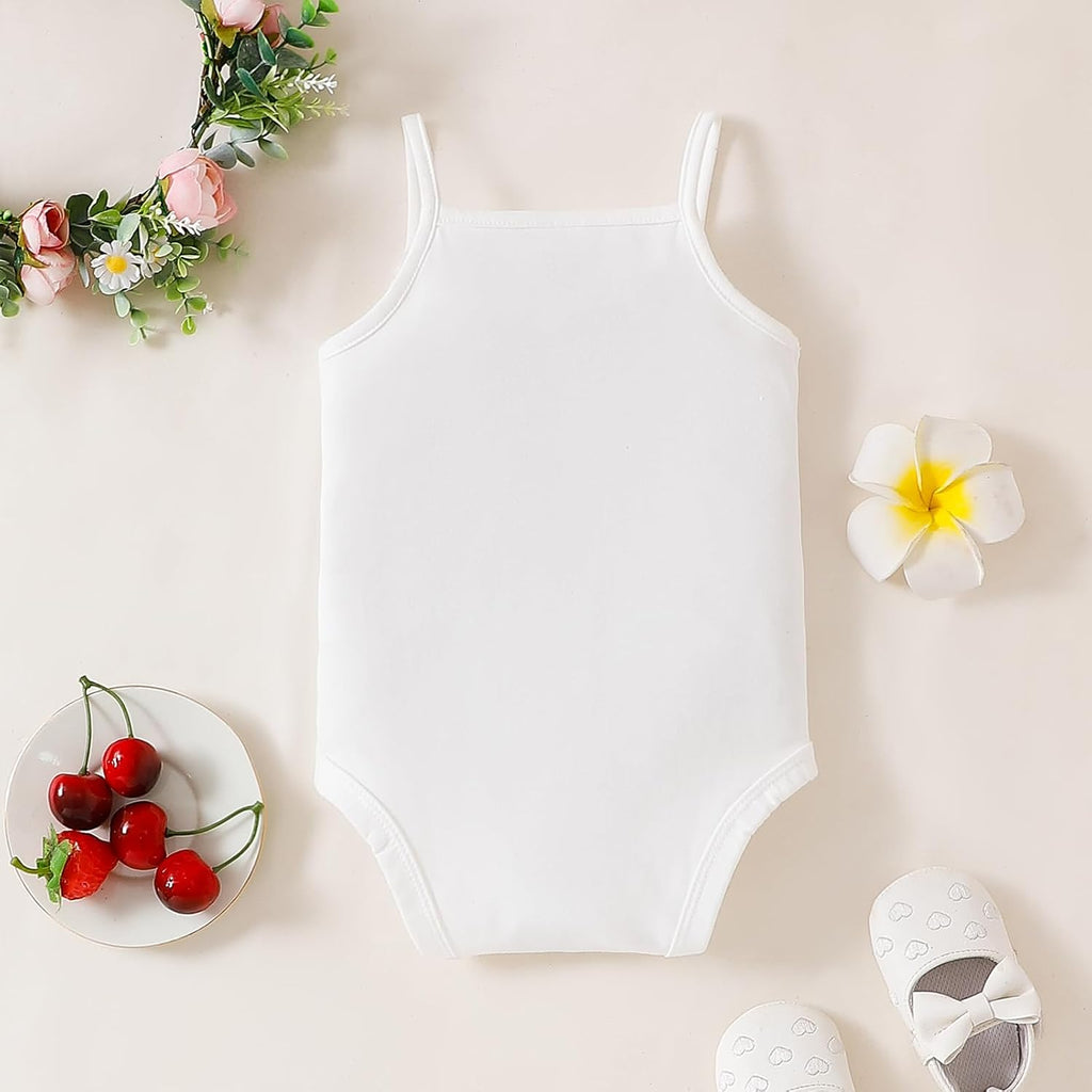 Baby Tank Top Onesies Baby Girl Bodysuit Sleeveless White Onesies