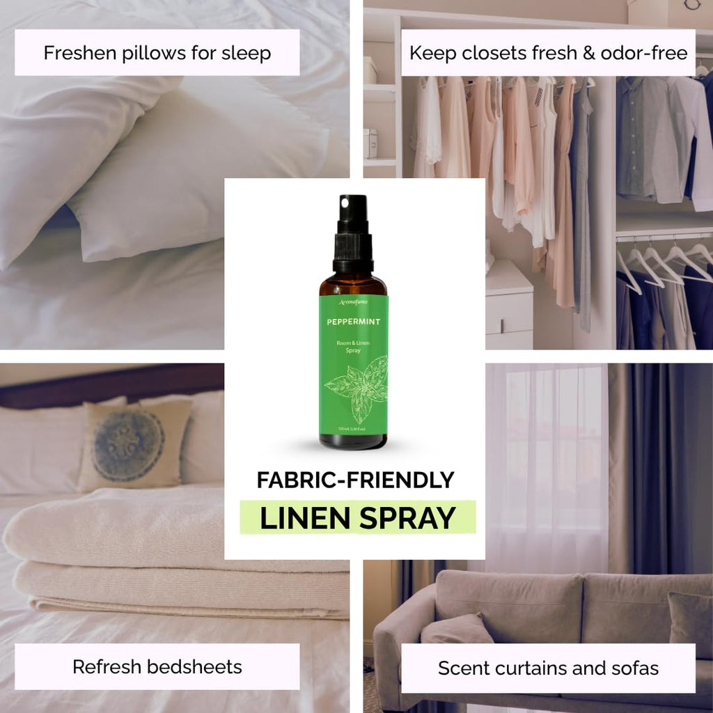 Peppermint Air Freshener Spray for Room, Linen & Pillow 100ml