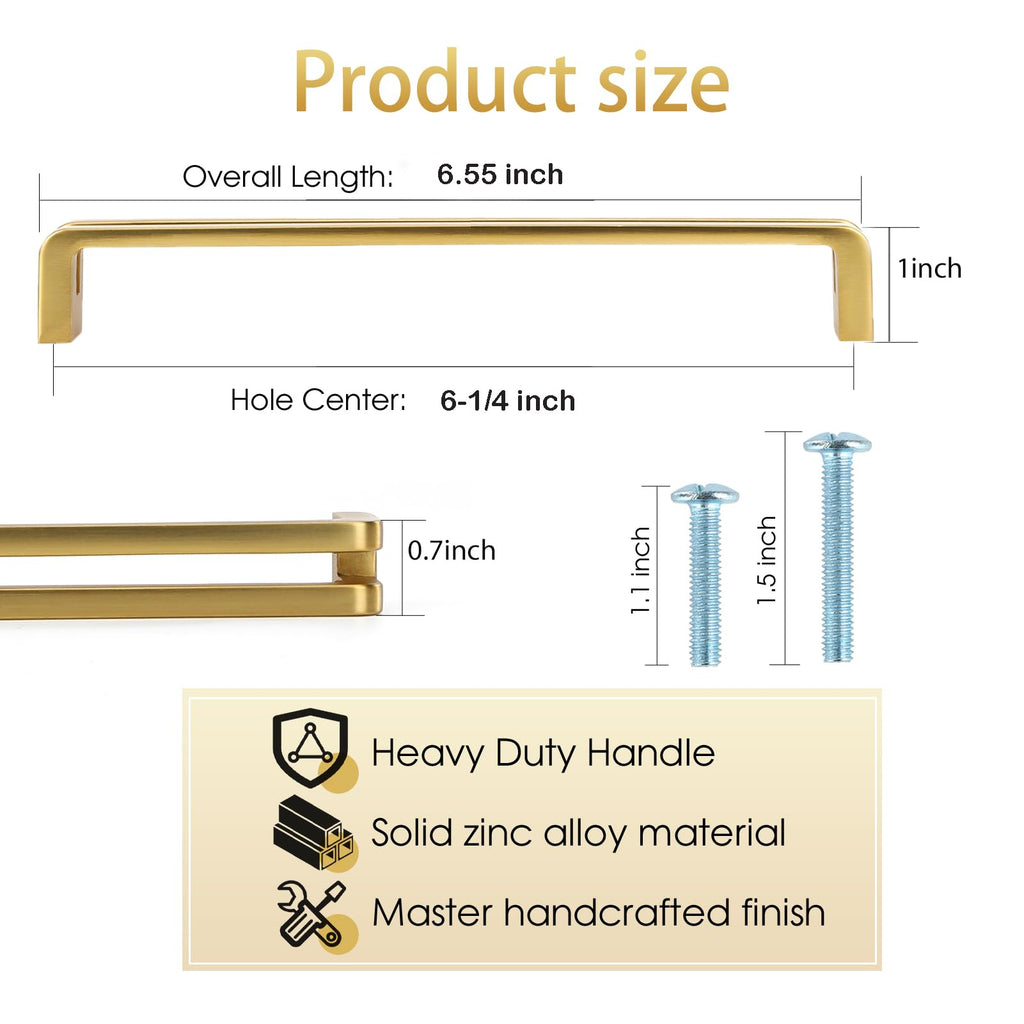 Antique Copper Zinc Alloy Solid Cabinet Pulls 6-1/4 Inch(160mm) Hole Center,Dresser Cabinet Handles Luxury Cabinet