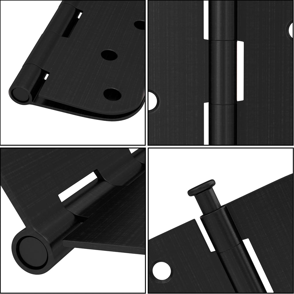 3 Pack 4 Inch Oil Rubbed Bronze Door Hinges with 5/8" Radius Corner