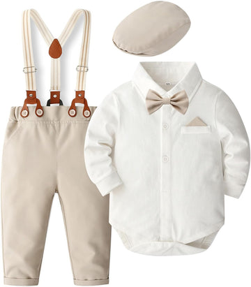 Baby Boy Suit Set Infant Formal Outfit Tuxedo
