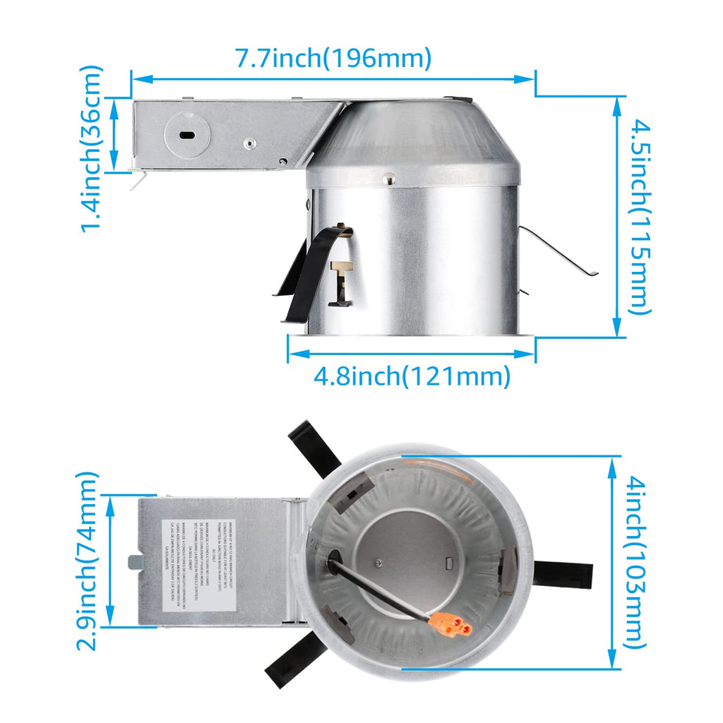 4 Inch Shallow Remodel Recessed Lighting Housing