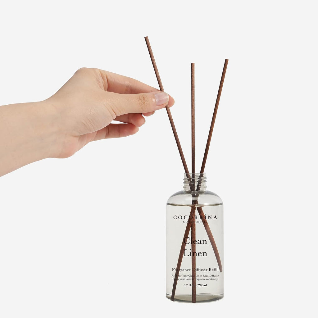 Clean Linen Scented Reed Diffuser Oil with 8 Sticks Fragrance, Oil Diffuser, Home Décor, 6.7 fl oz. (200 ml)