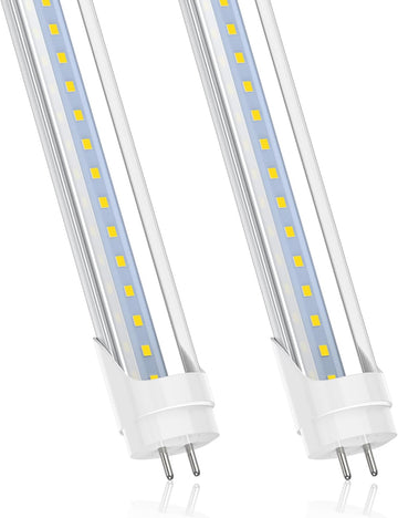 T8 LED Tube Lights 4Ft, Clear, 2-Pack