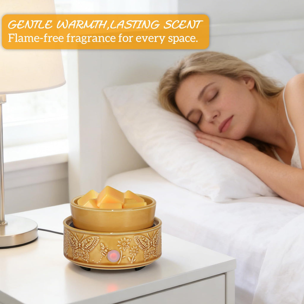 3-in-1 Wax Melt Warmer for Scented Wax, Butterfly Ceramic Wax Warmer