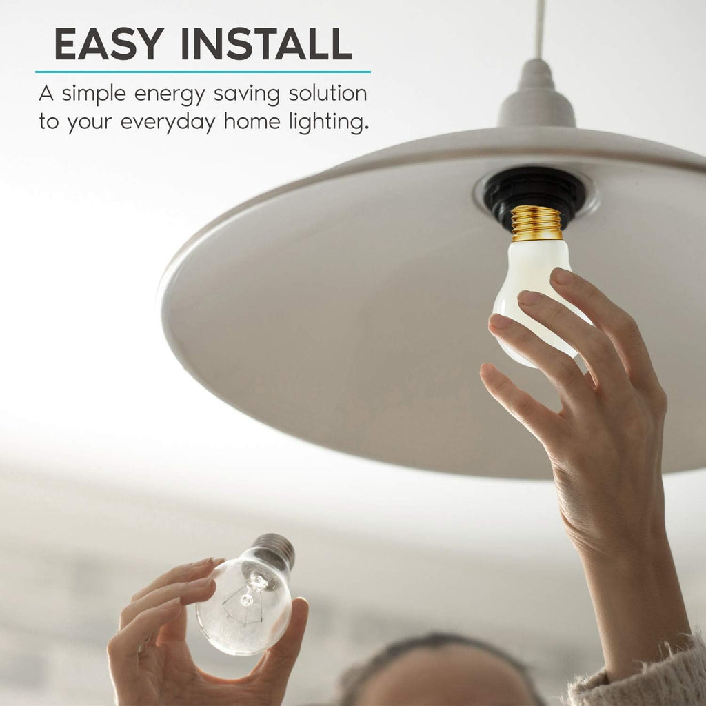 E26 Edison Bulb 8W=75 watt Light Bulb Frosted Dimmable Warm White 2700K Edison Light Bulb 75 Watt AC120V A15 led Bulb