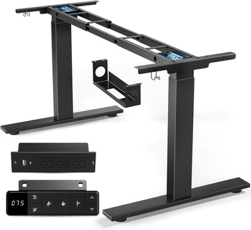Dual Motor Standing Desk Frame for Tops up to 75" - 280 lbs Capacity | 27.9"-45" Height Adjustable Desk Legs with 3