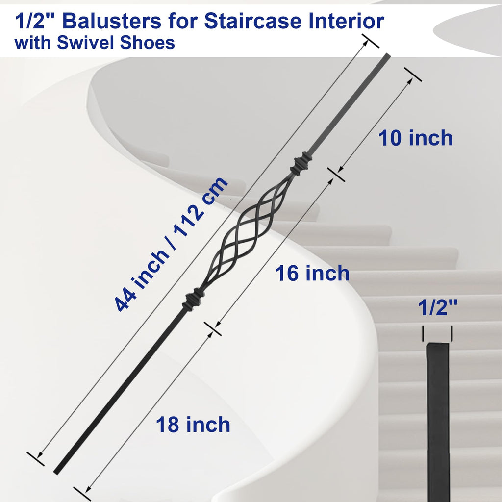 5-Pack Decorative Balusters for Staircase Interior