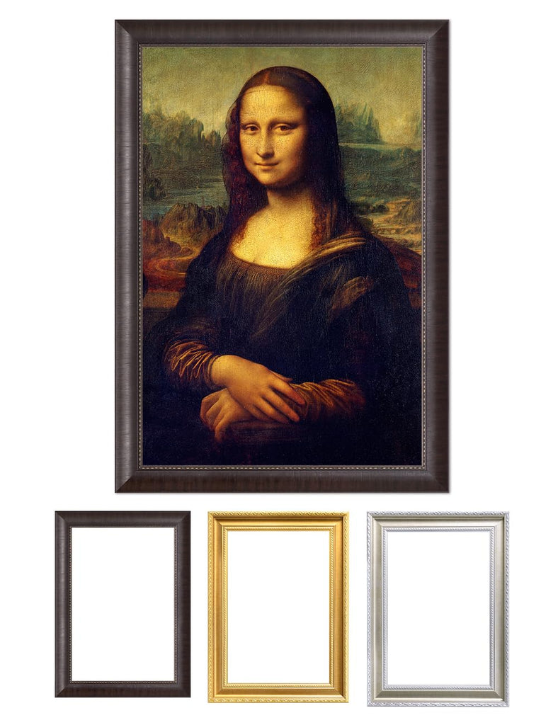 Mona Lisa Framed Wall Art, Custom Frame, 35x25