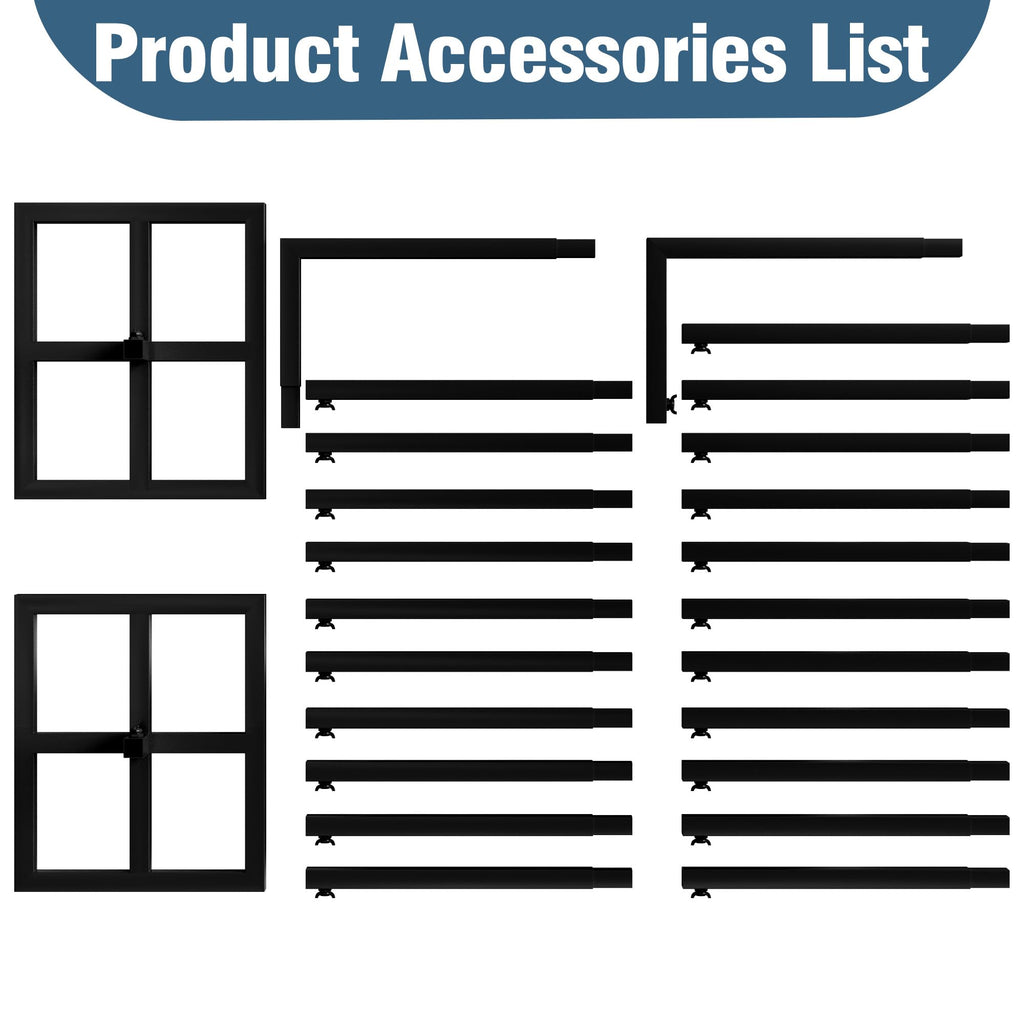 10x10FT Backdrop Stand Heavy Duty Pipe and Drape Kit Black