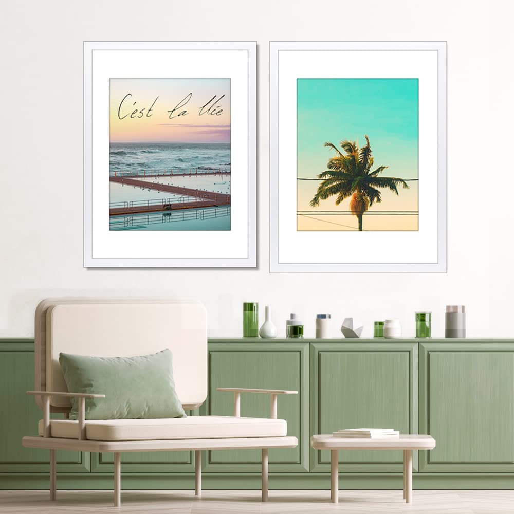 18x24 Frame with 16x20 Mat White Picture Frame Home Decor-1PCS