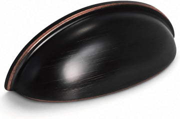 6 Pack 3 Inch Hole Centers Oil Rubbed Bronze Drawer Bin Cup Pulls Dresser Pulls for Cabinets,Furniture Handles,Kitchen
