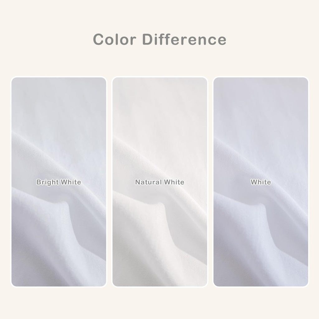 3PCs Natural White Ruffled Comforter 120x120, Shabby Boho Chic Farmhouse Ruffle Bed Comforter Set