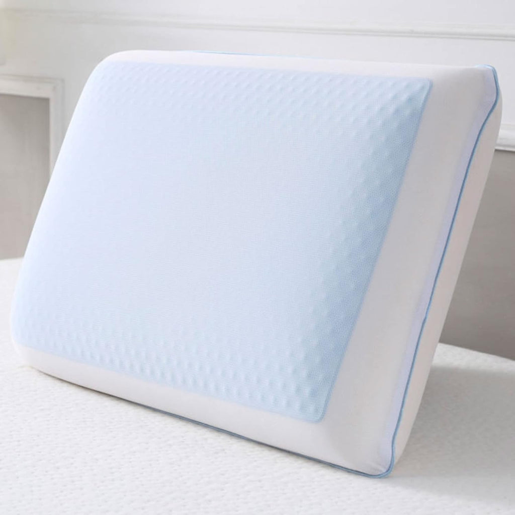 Cooling Pillow for Sleeping, Standard Size Cooling Memory Foam Pillow for Hot Sleepers, Reversible Ergonomic Design