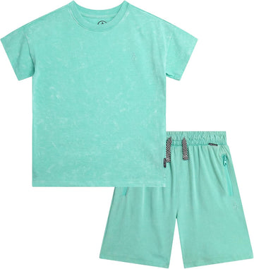 Toddler Baby Boys Graphic Tee & Shorts Piece Summer Set