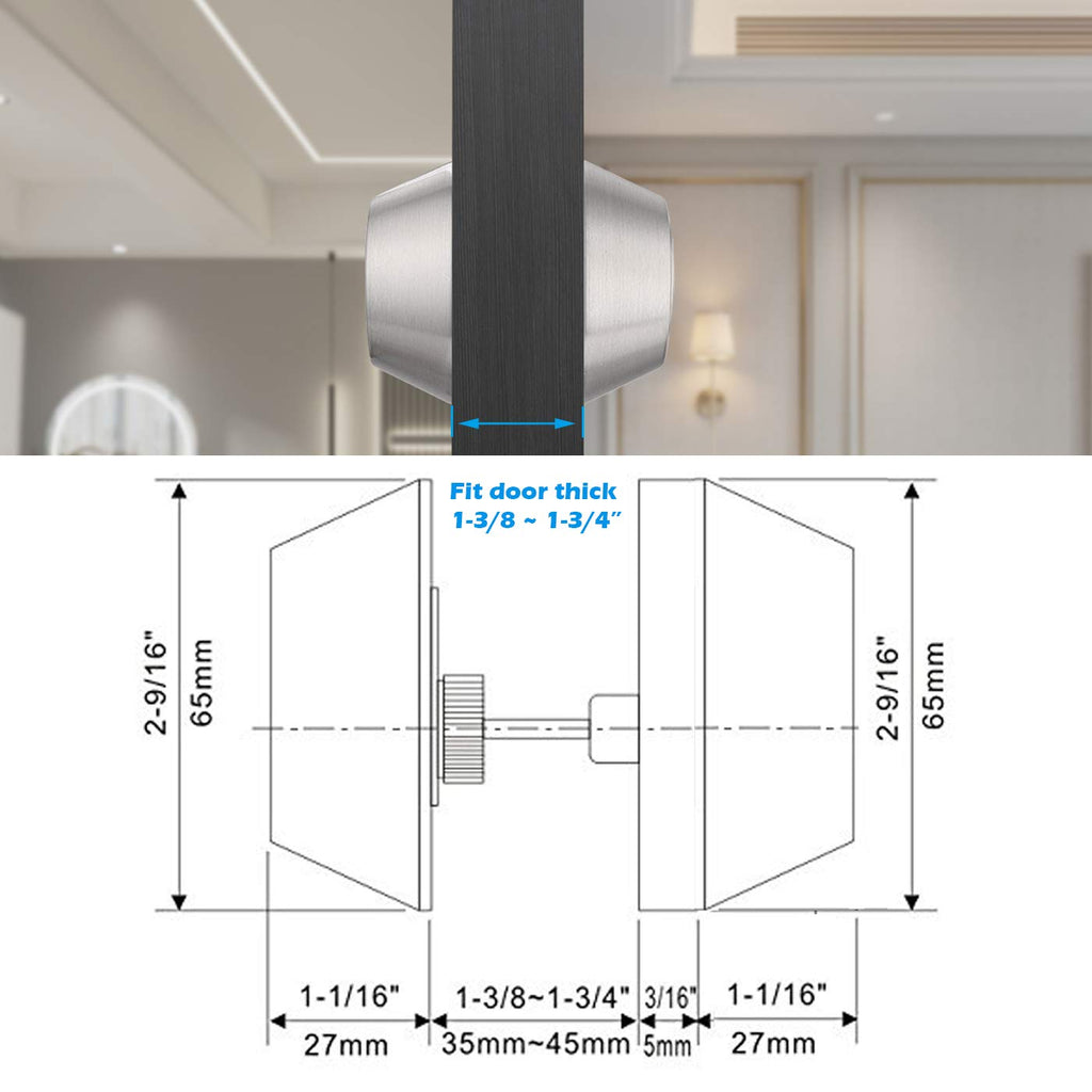 Keyed Alike Double Cylinder Deadbolts Door Locks Satin Nickel Keyd Both Sides Door Locksets for Exterior Interior
