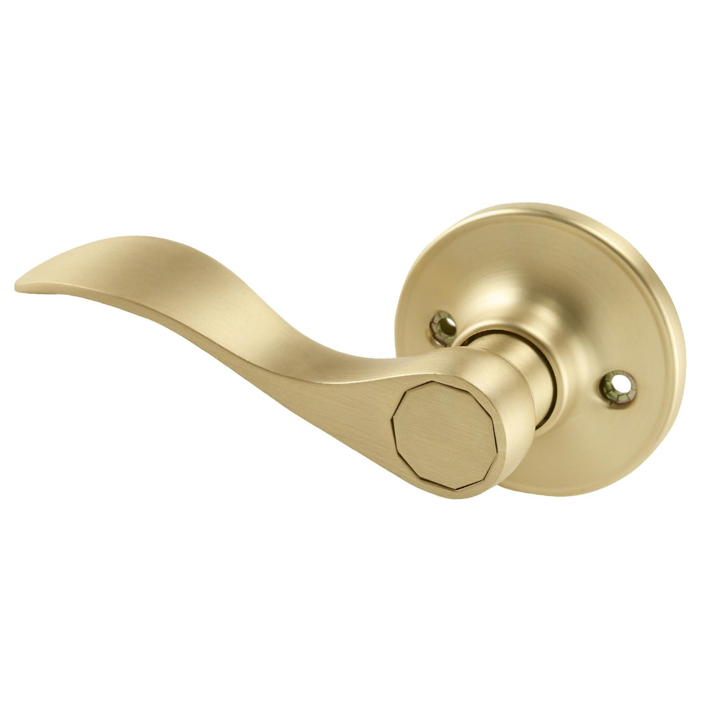 Springdale Passage Door Lever, Satin Brass