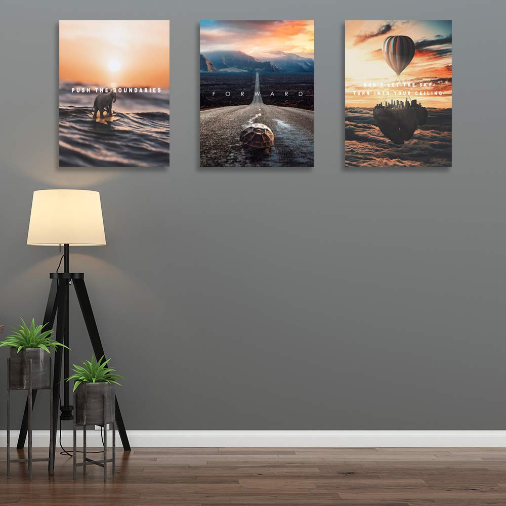 Motivational Canvas Wall Art Entrepreneur Office Wall Decor Inspirational Poster Print Elephant Painting Picture Home