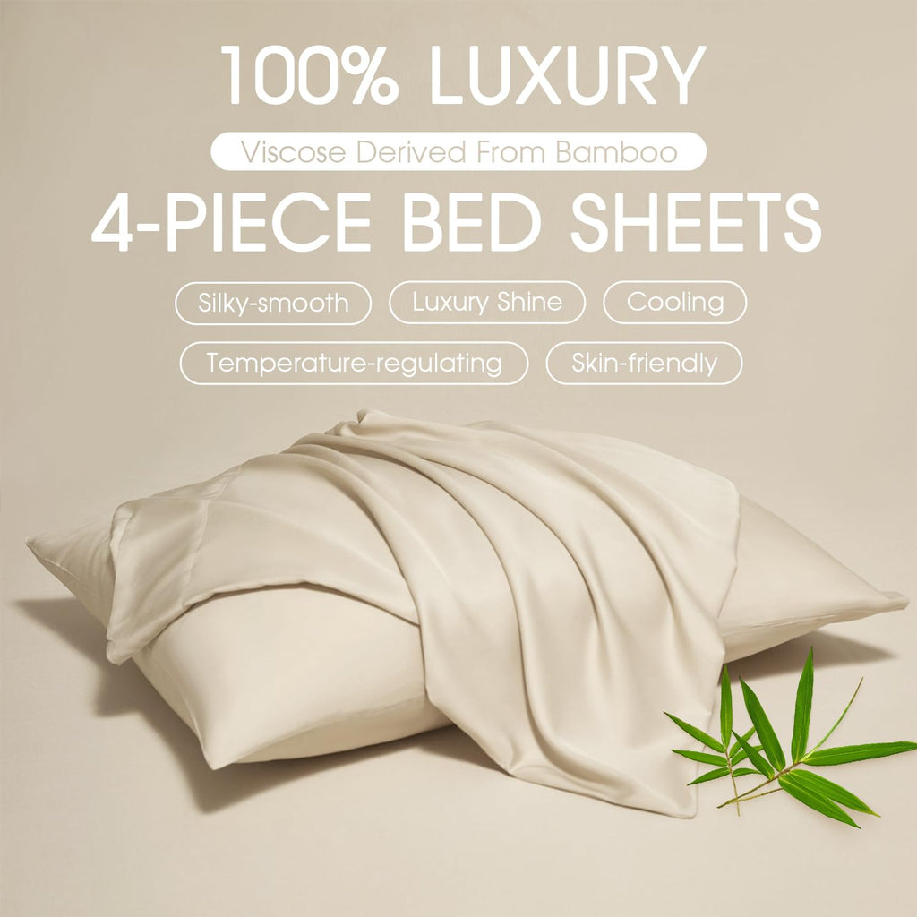 Rayon Derived from Bamboo Sheets King Extra Deep Pocket 18-24 inch