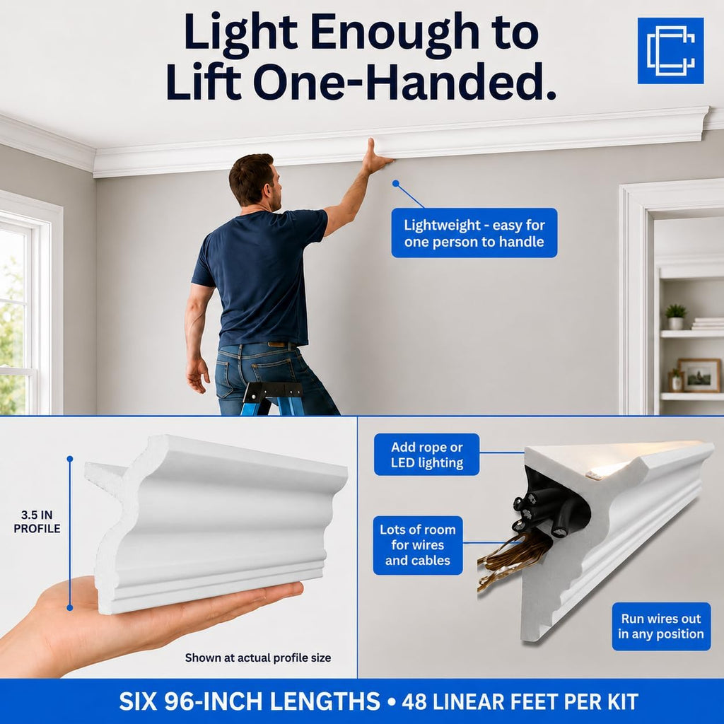 Engel LED Foam Molding Kit, 48 Ft 3.5in, Precut Corners