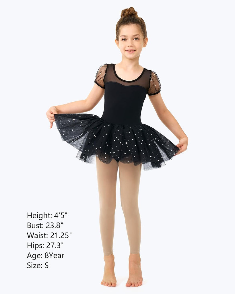 Girls' Footless Ballet Tights for Dance Class Toddler Kids