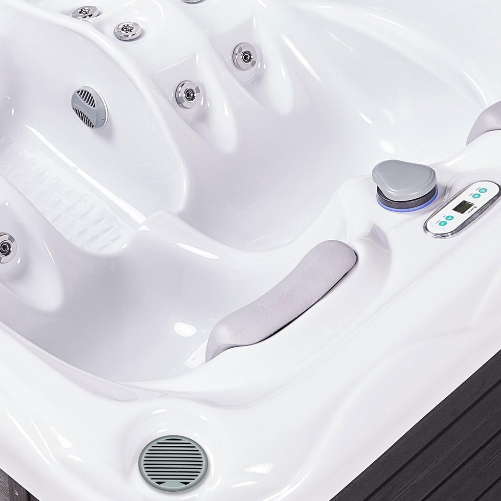 Atlanta 3 - Person 37- Jet Acrylic Hot Tub in Ice White with New Arctic Max Insulation, Built-in Stereo System, and