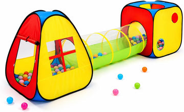 3 in 1 Pop Up Kids Play Tent with Ball Pit Indoor/Outdoor Playhouse