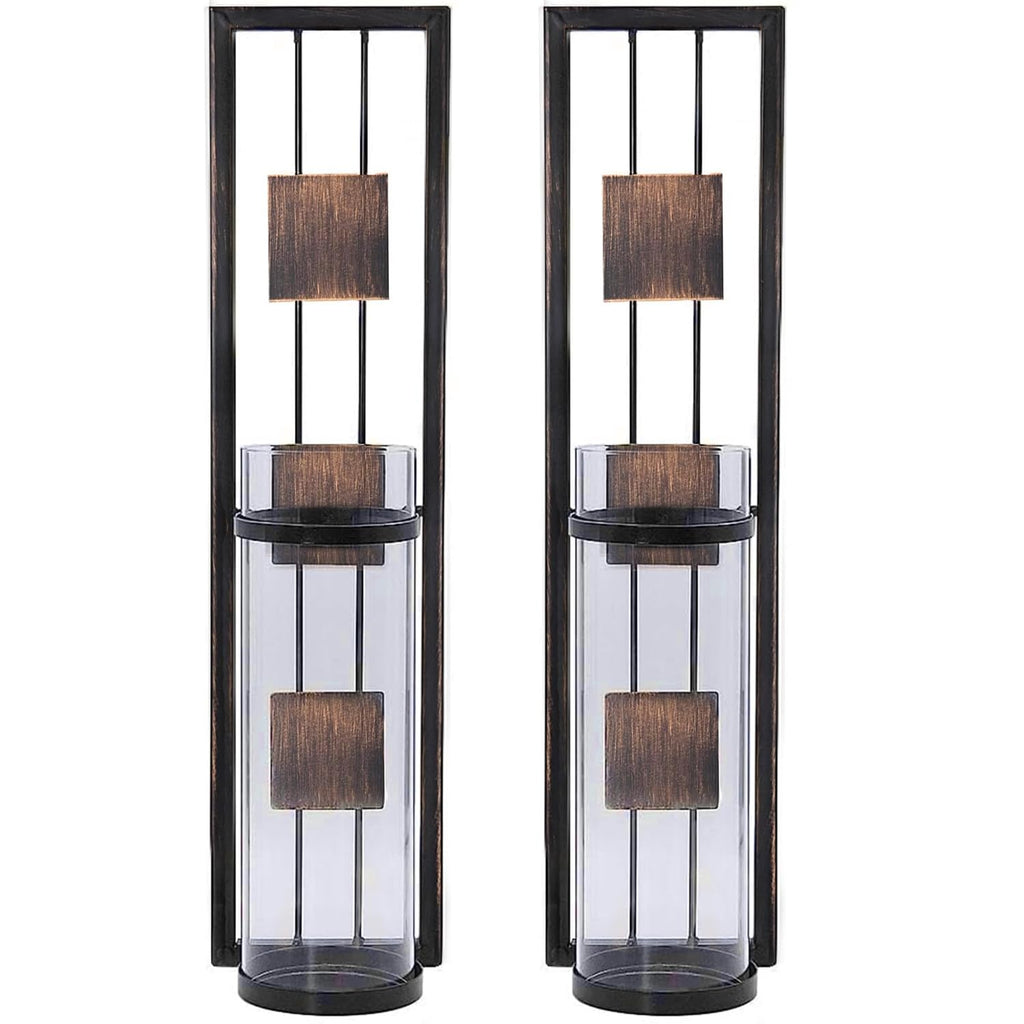 Wall Sconce Candle Holder Metal Wall Decorations, Set of 2