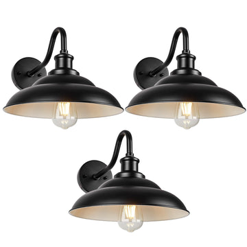 Outdoor Barn Light, 12'' Farmhouse Exterior Wall Mount Light, Outdoor Indoor Wall Sconce, Exterior Porch Lighting