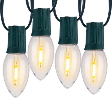 Vintage C9 Christmas Lights Outdoor, 200FT 200 LED String Lights Warm White