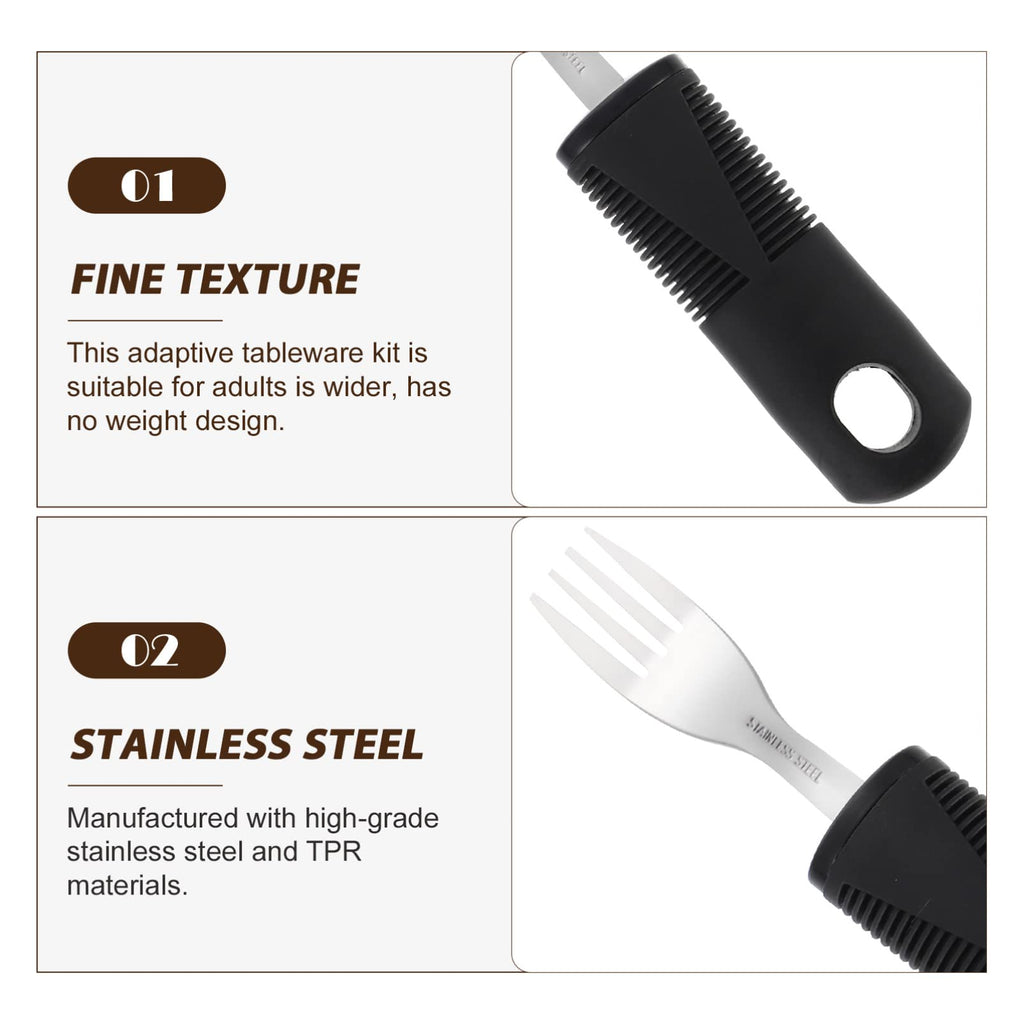 Adaptive Utensils Kit for Elderly or Disabled 3-piece Set