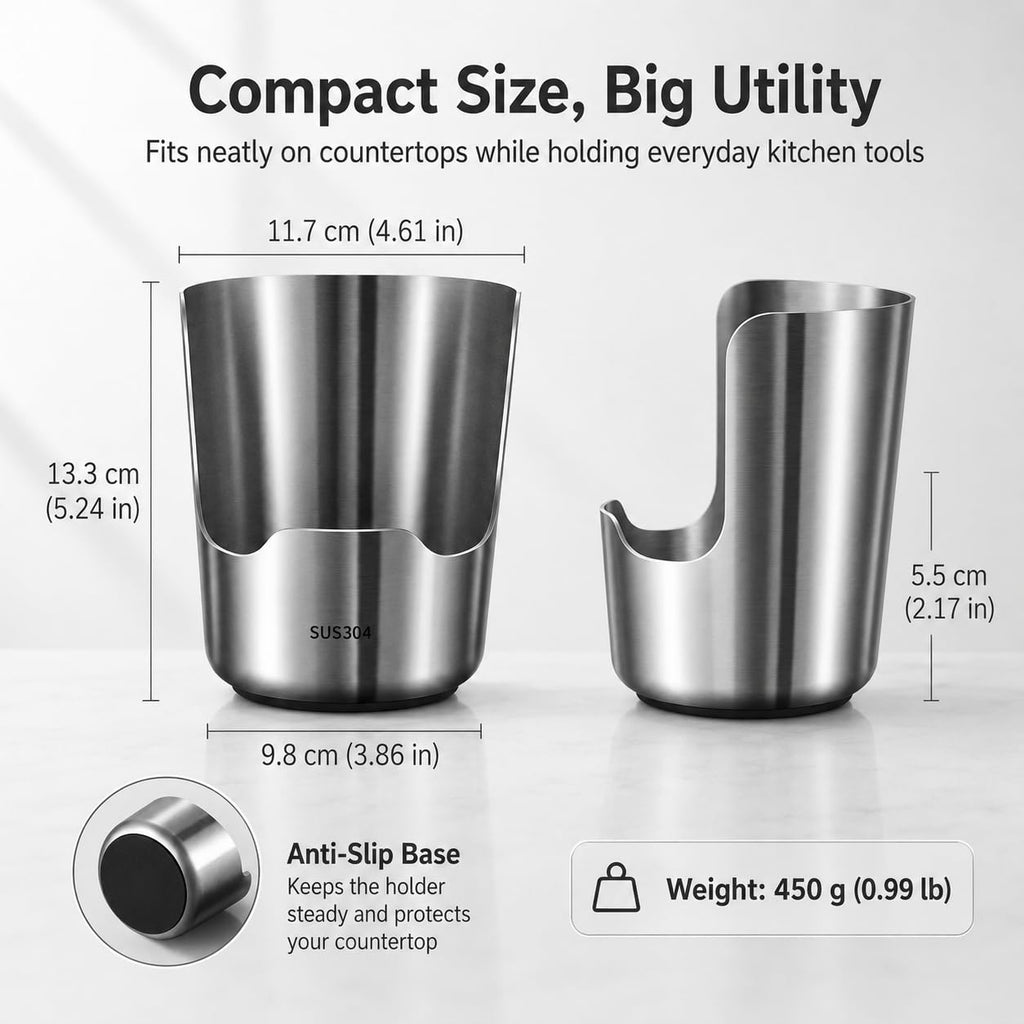 Multi-functional Thickened Stainless Steel Utensil Organizer,1
