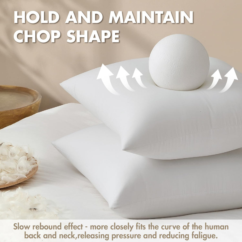 24x24 Euro Pillow Inserts, Premium Feather and Down Pillows 4 Pack
