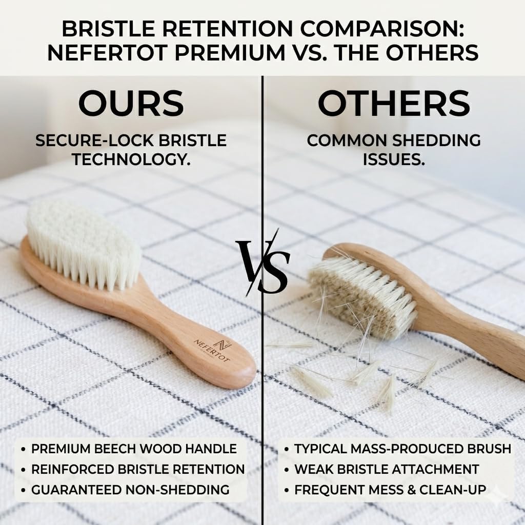 Hair Brush & Cradle Cap Brush, Newborn Grooming Kit