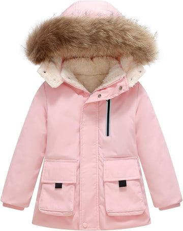 Toddler Winter Coat Baby Jacket Snow Hoodie Puffer Fleece Clothes