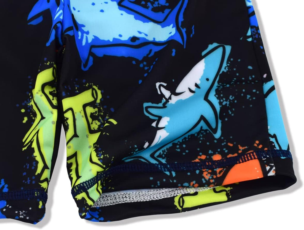 Boys Long Sleeve Rash Guard 2 Piece Swim Set UPF 50+