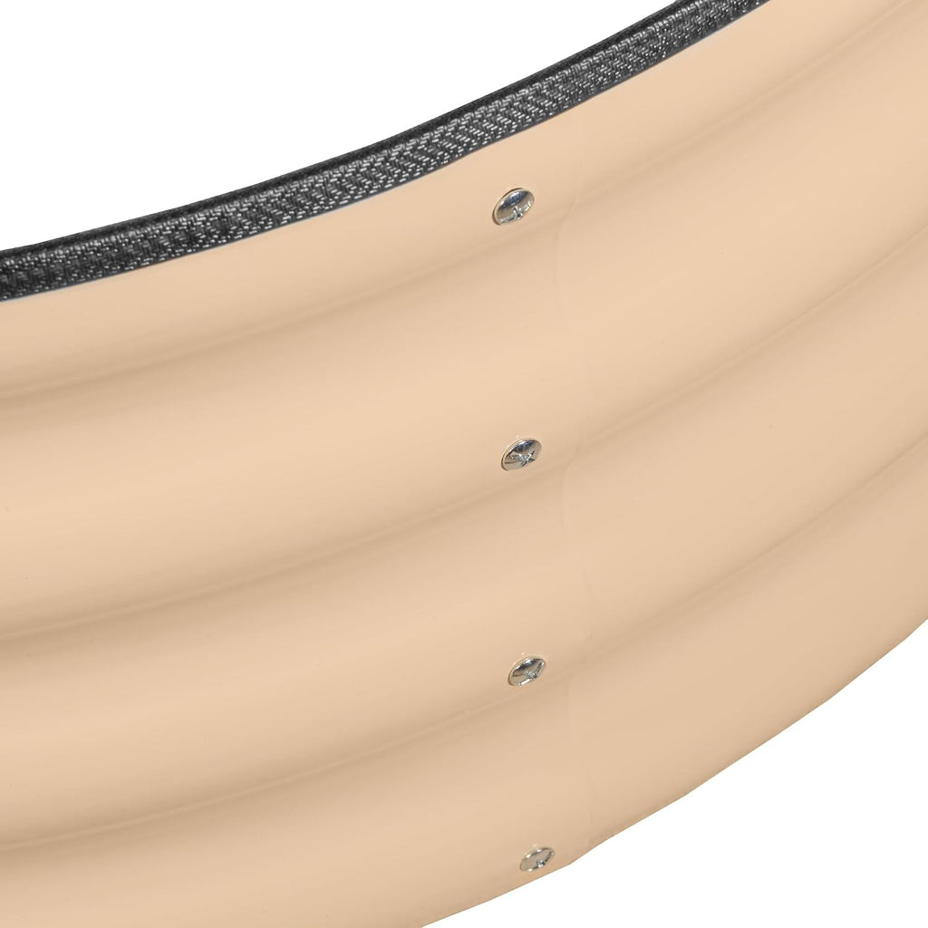 Metal Raised Garden Bed, Round, Beige