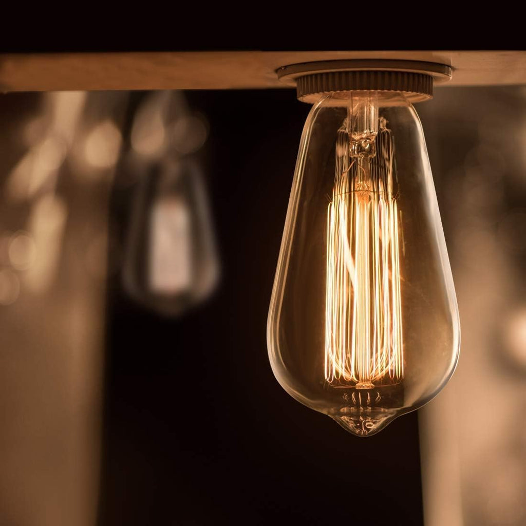 Edison Bulbs,60W Incandescent Light Bulbs,E26 Warm Amber Glass