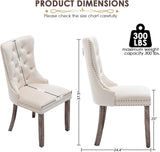 Kiztir Velvet Dining Chairs Set of 4, Upholstered Dining Room Chairs with Ring Pull Trim and Button Back