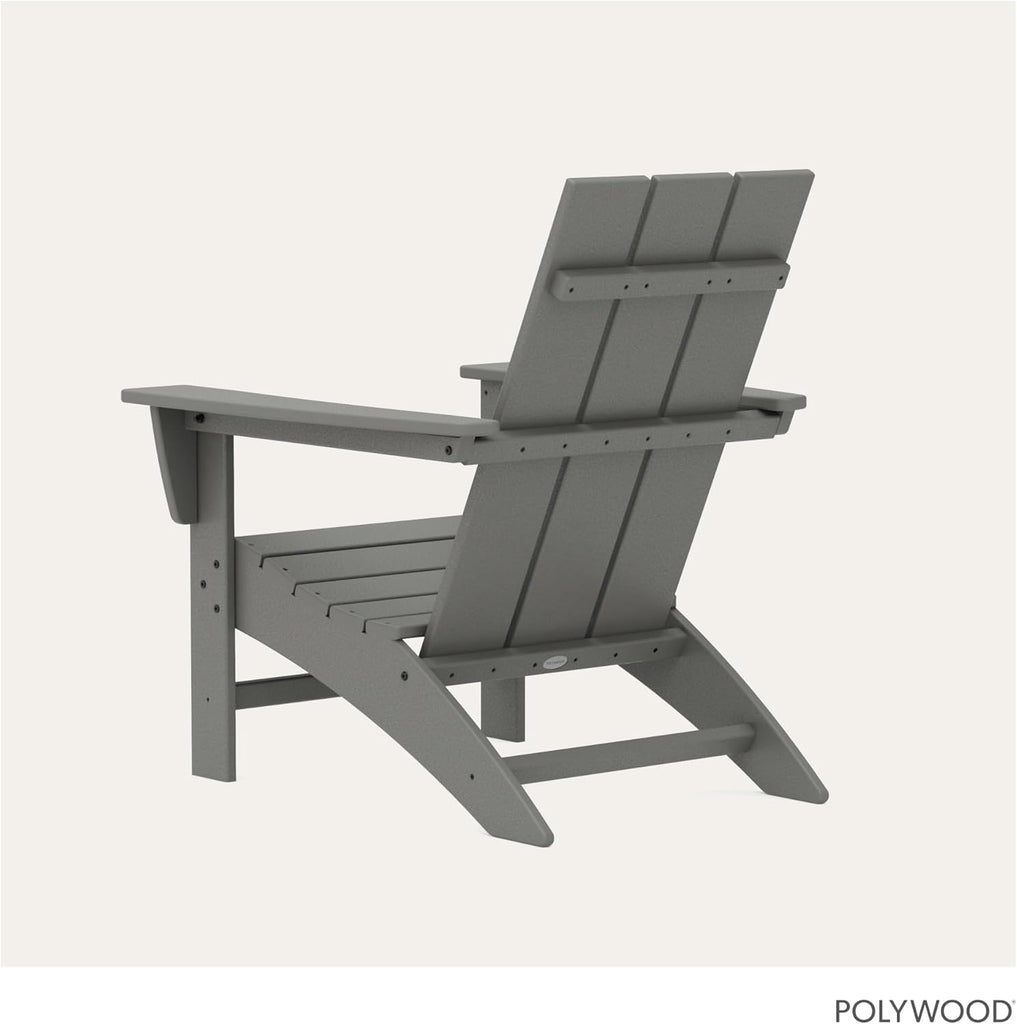 Modern Adirondack Chair - All-Weather Outdoor Lawn Adirondack Chairs - HDPE, Fade-Resistant & Durable Outdoor