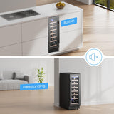 12" Wine Cooler Refrigerator 21 Bottle Wine Fridge Built-in or Freestanding with
