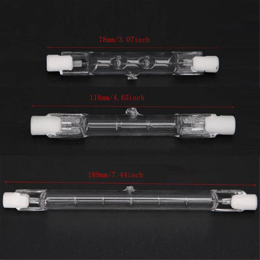 J Type T3 Halogen Bulbs R7s Halogen Light Bulbs 118mm Warm White 2700K 189mm J78 Security Light Bulb Double Ended