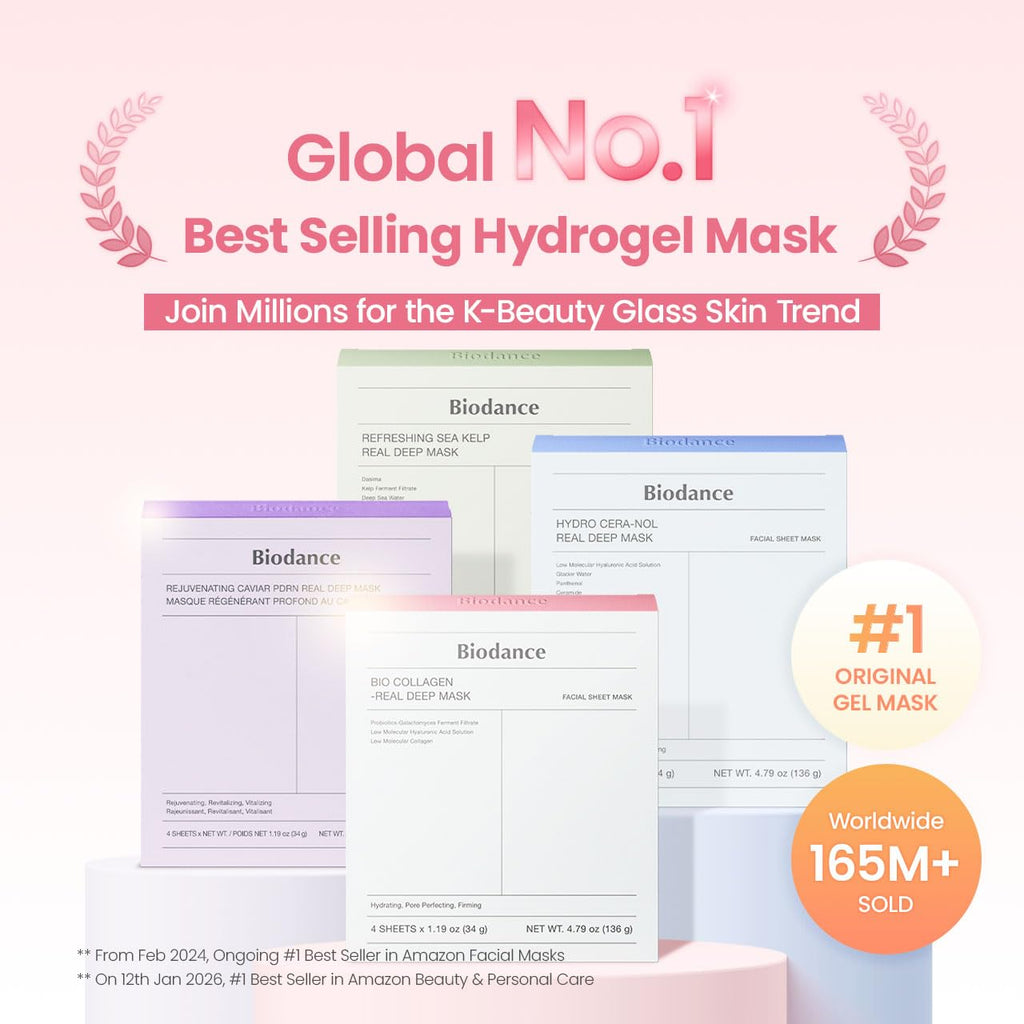 Bio-Collagen Real Deep Mask, Hydrating Overnight Hydrogel Face Mask, Pore Minimizing, Plumping, Elasticity
