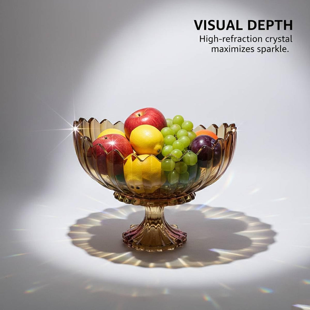 Crystal Glass Pedestal Footed Fruit Bowl Decorative Table Centerpiece | decorative bowls decor, footed table