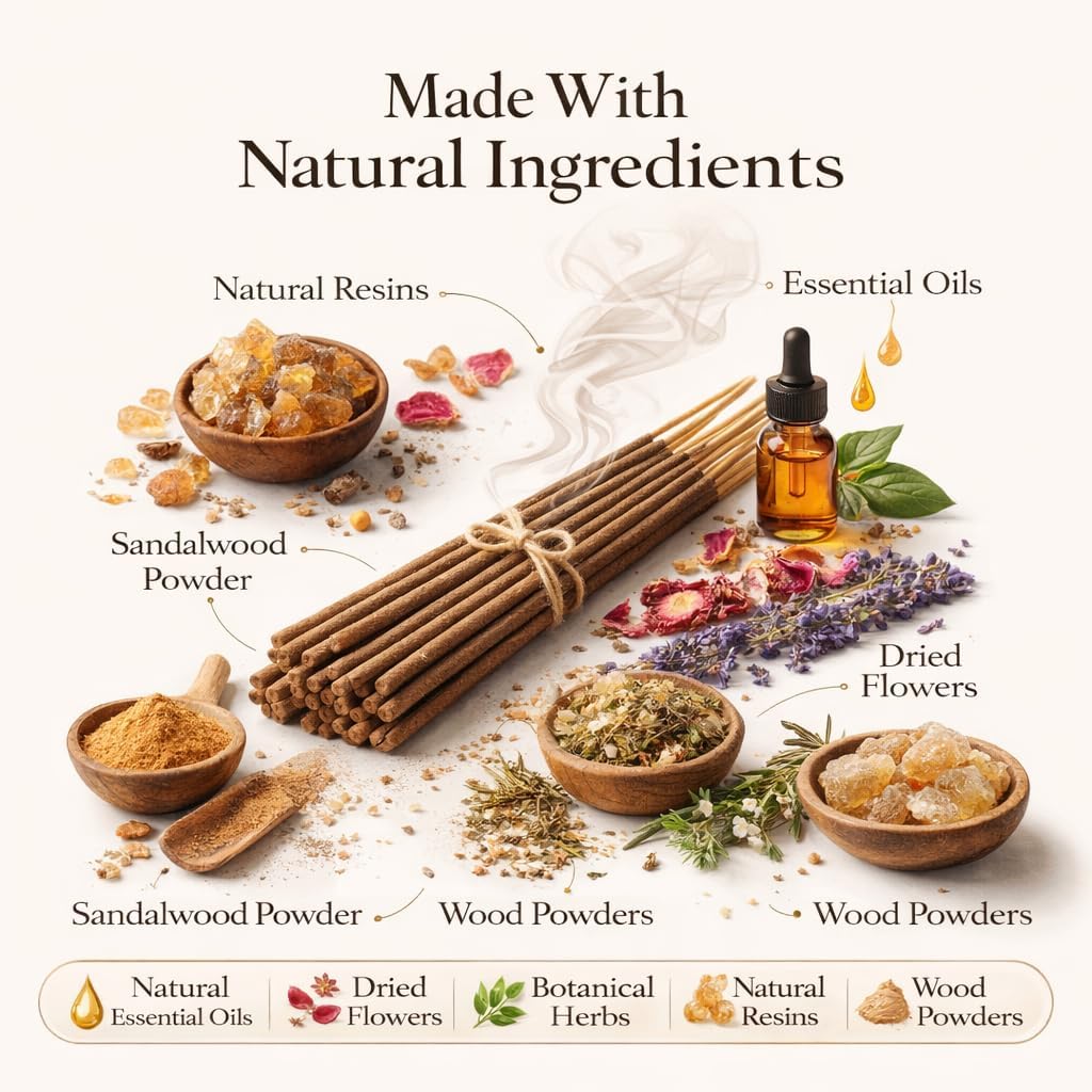 Incense Sticks Variety Pack, - , Sandalwood, Lavender, Rose, Oud, Dragon Blood, Jasmine, Pineapple, Floral - Set of 150